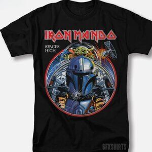 Vintage ''Iron Manda'' Star Wars x Iron Maiden Mashup Graphic T-shirt